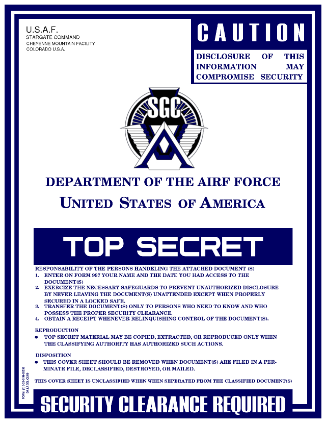 unclassified cover sheet pdf